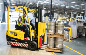 Yellow scissor Lift